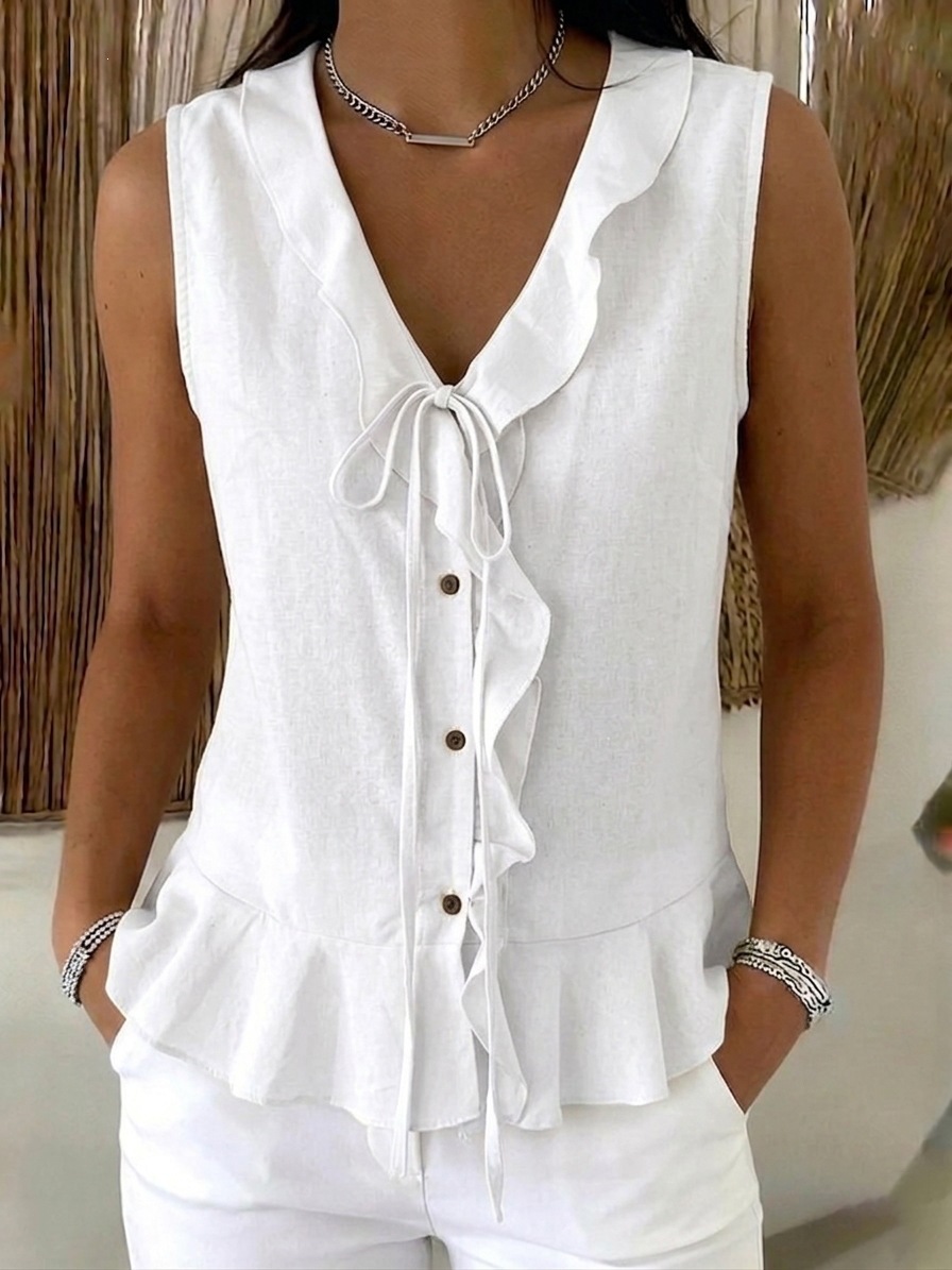 Women'S Fashion Trends Spring 2026 - Einfarbige Lässige Lockere Blusen für Damen