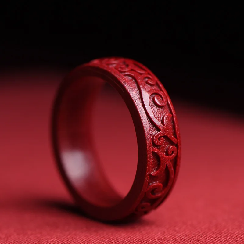 Women Fashion Rings - Natürliche authentische Zinnober Ring Geschenk Freundin