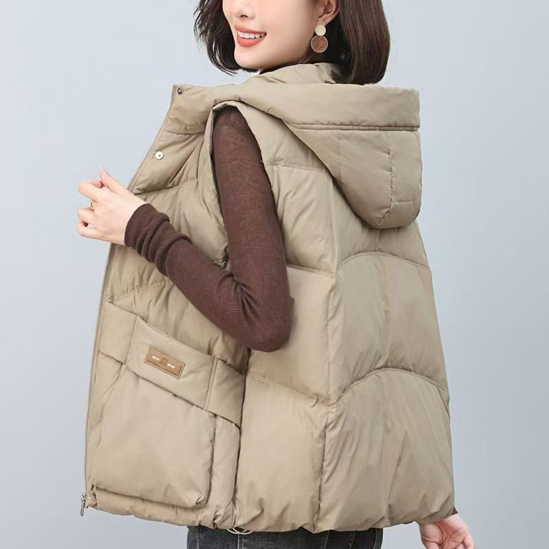 Puffer Vest Fashion Women - Winter 2026 Modische übergroße Pufferweste für