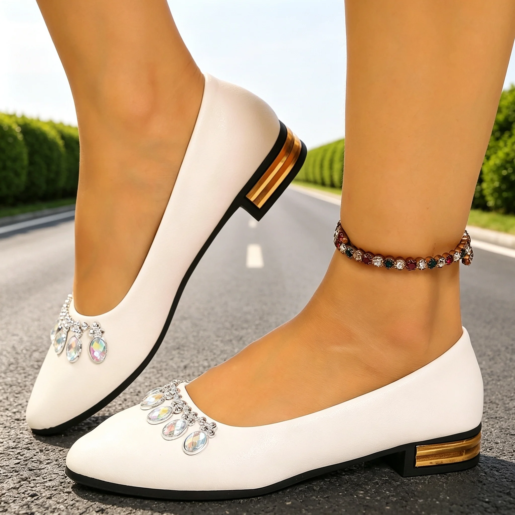 Women'S Fashion Gym Shoes - Damen Flache Schuhe mit Spitzer Zehenpartie,