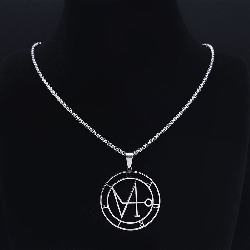 Women Fashion Icon - Erzengel Gabriel Sigil DEL SOL Edelstahl-Halskette