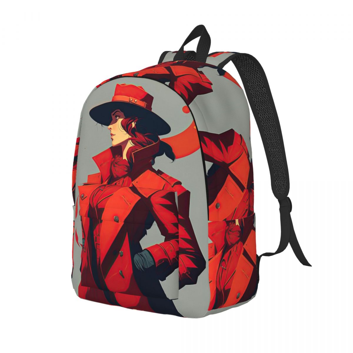 Women Fashion Vector - Carmen Sandiego Vector Art Studentenrucksack, Schultasche,