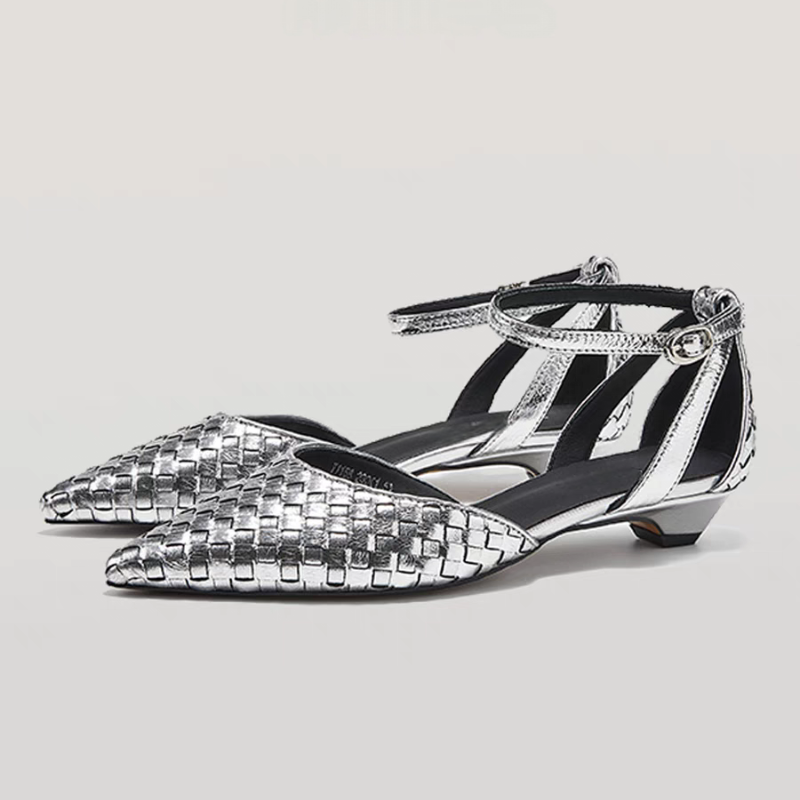 Women Fashion Brand - Spitz Low Heels Frauen Elegante Sandalen