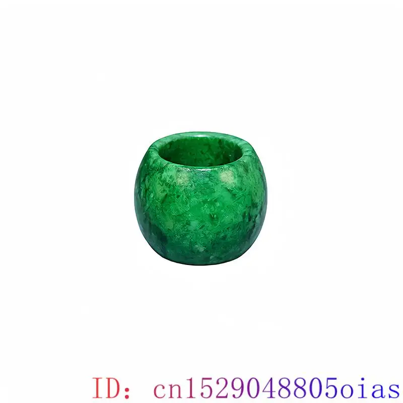 22mm grüne echte Jade Ringe fü – Women Fashion Rings Bewertung und Preis