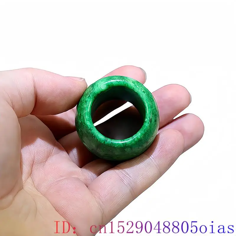 22mm grüne echte Jade Ringe fü – Women Fashion Rings Bewertung und Preis