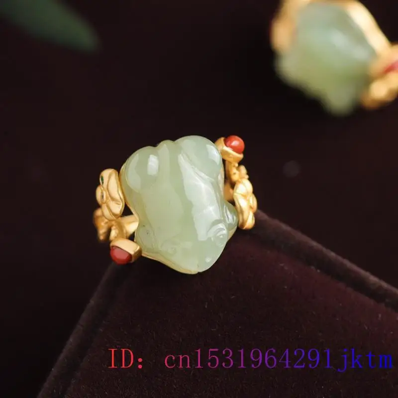 Grüne Jade Frosch Ringe Charms – Women Fashion Rings Bewertung und Preis