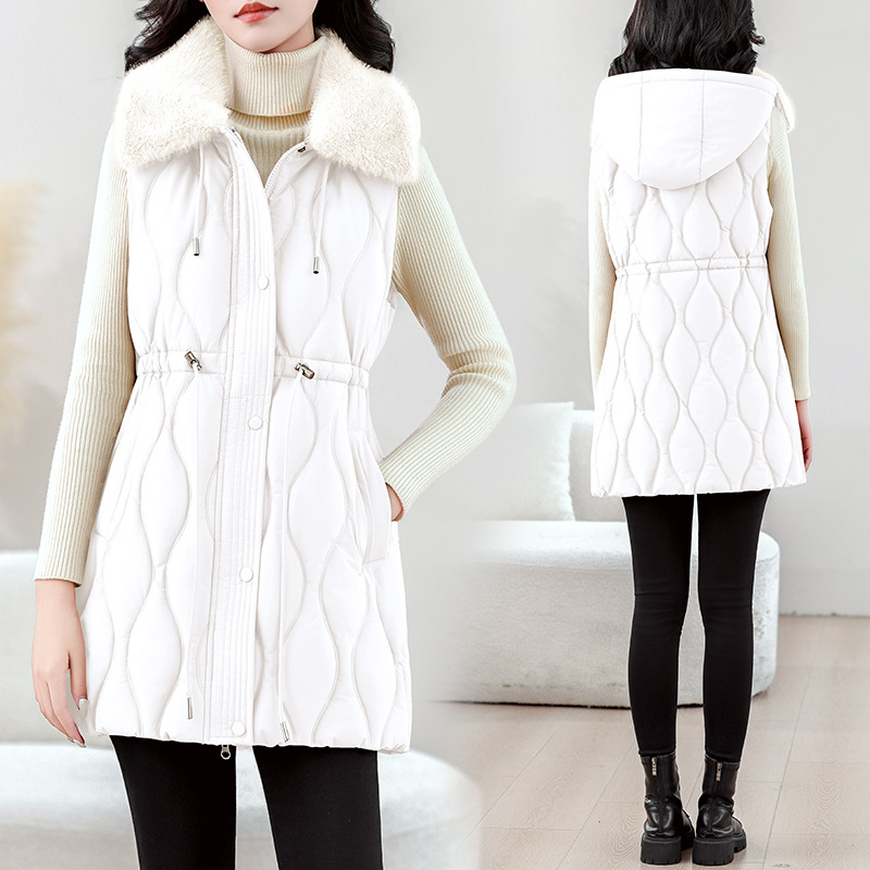 Damen Mittellange Pufferweste  – Puffer Vest Fashion Women Bewertung und Preis