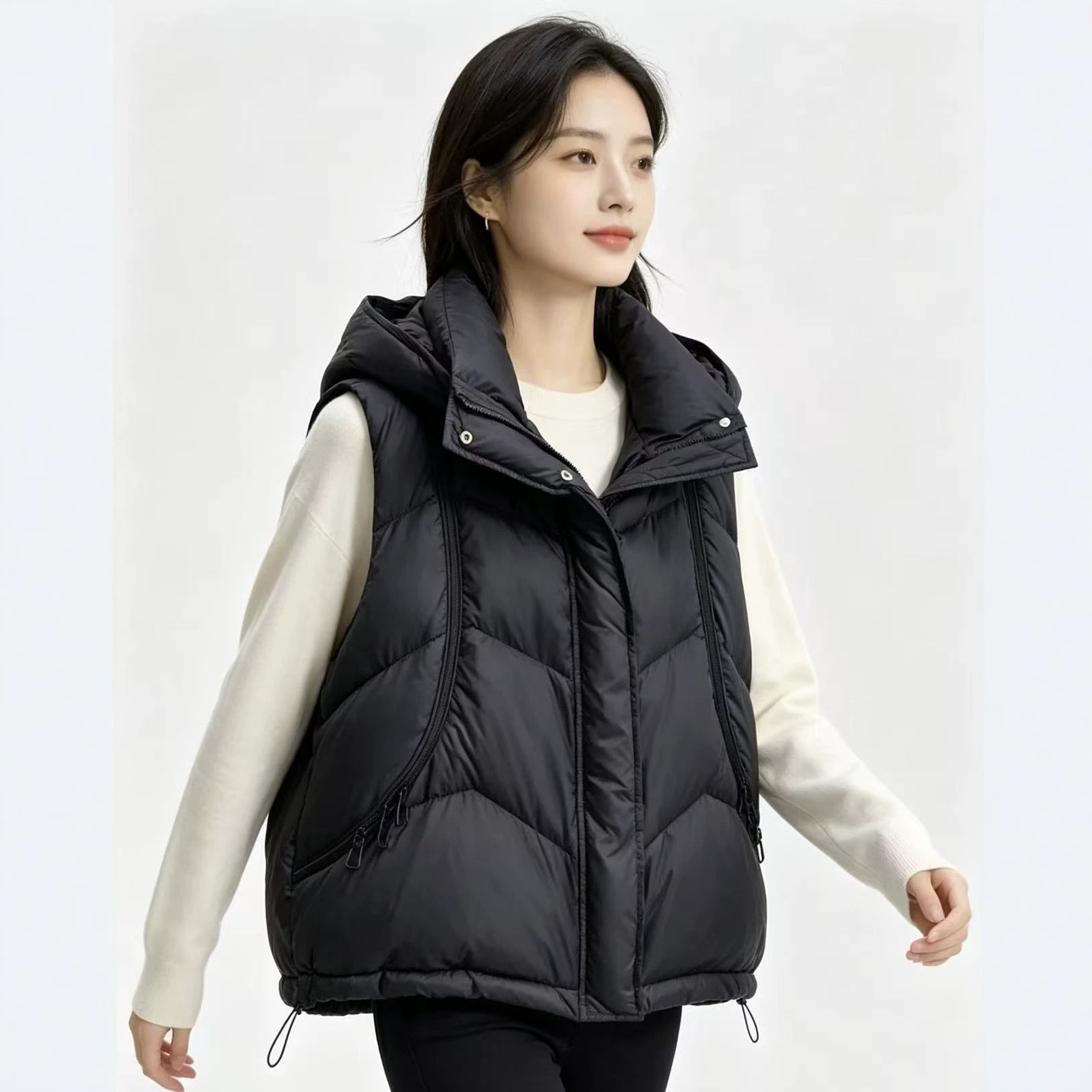 Herbst-Winter Damen Daunen-Bau – Puffer Vest Fashion Women Bewertung und Preis