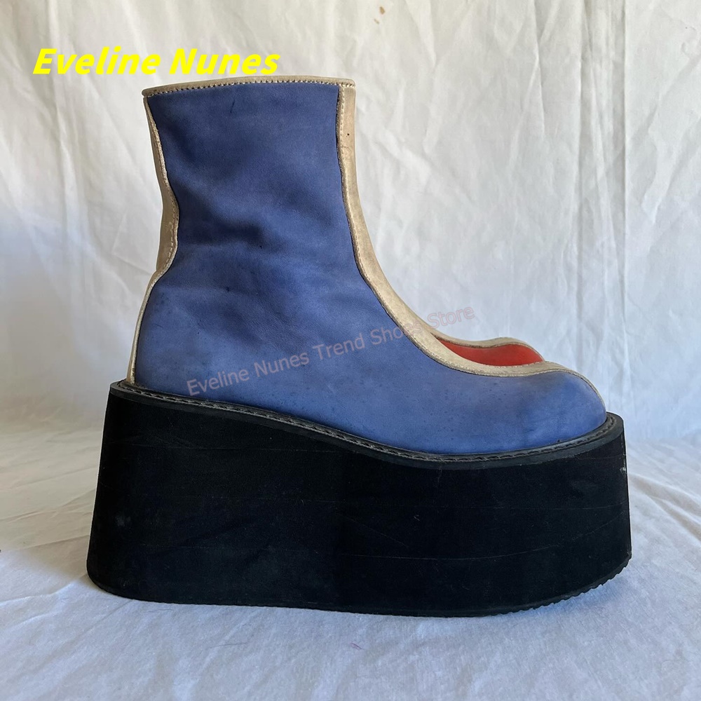 Y2K Rot-Blaue Plateau-Stiefele – Women'S Fashion Trends Spring 2026 Bewertung und Preis