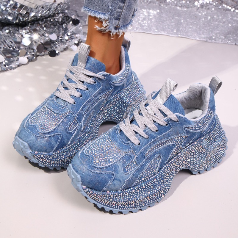 Mode Strass frauen Chunky Turn – Women'S Fashion Gym Shoes Bewertung und Preis