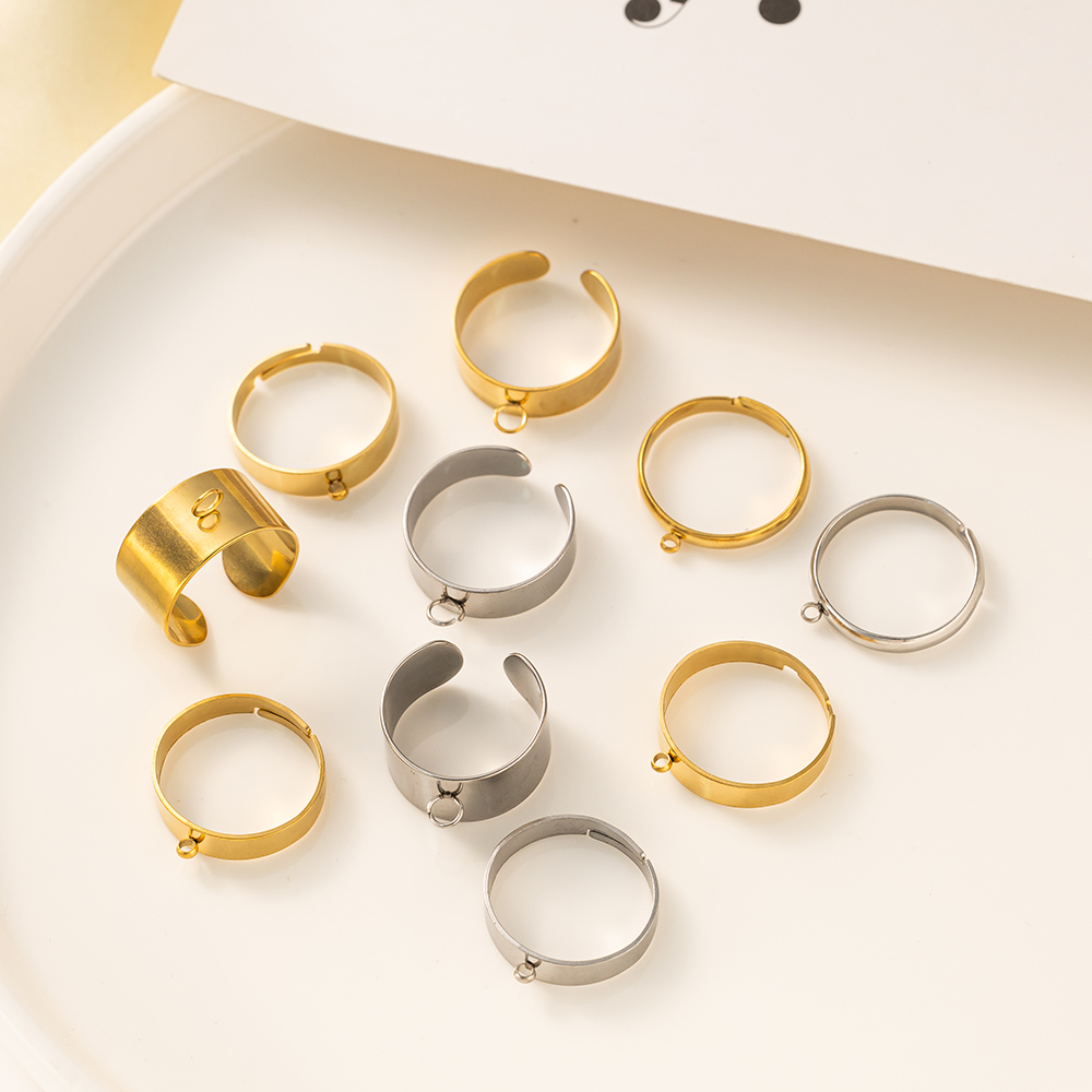5 teile/los Edelstahl Gold Far – Women Fashion Rings Bewertung und Preis